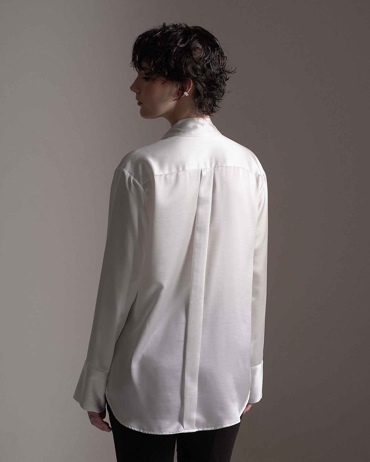 Camisa Cravate em Viscose e Seda
