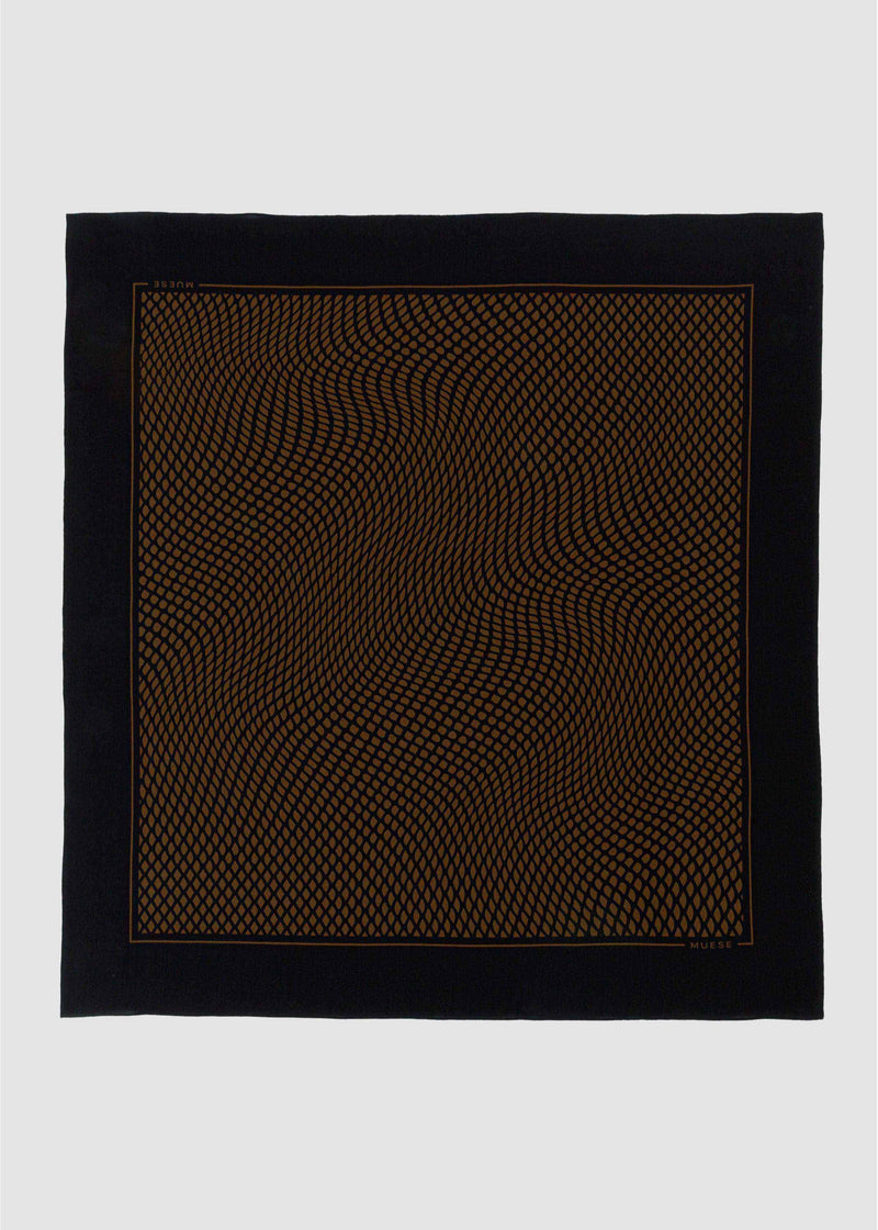 Lenço Seda Scale Marrom - Muese