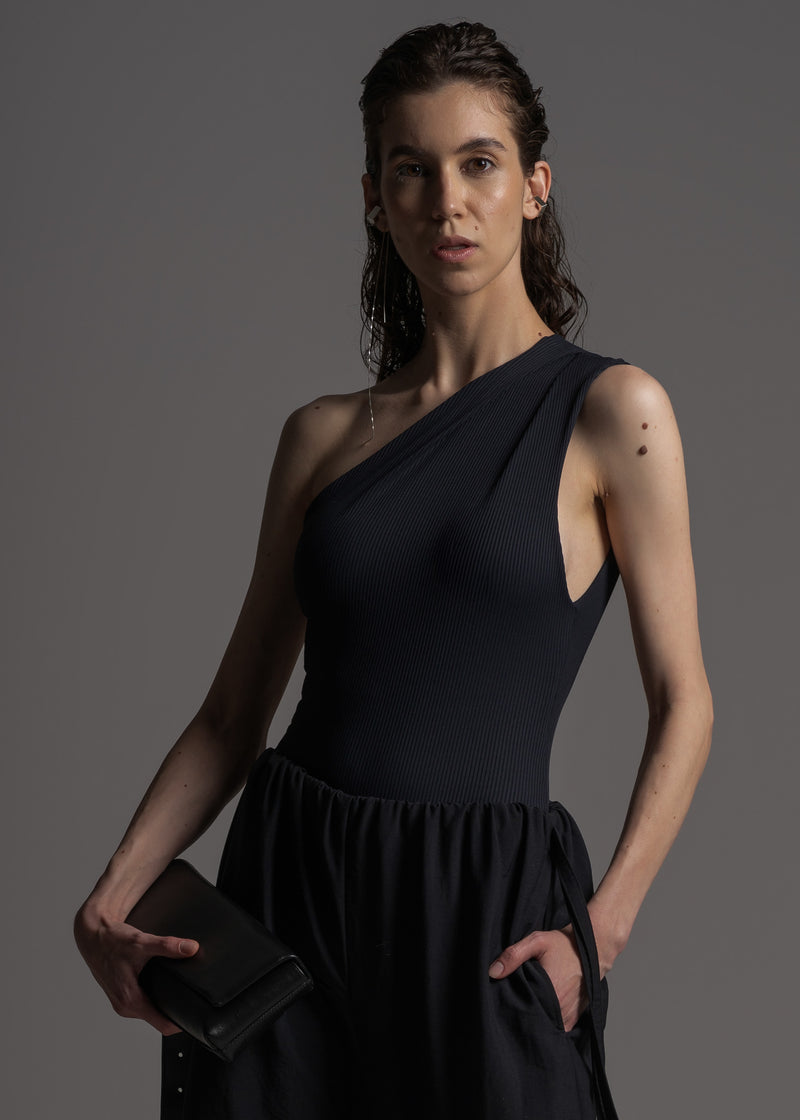 Body Maiô Seiva preto em poliamida