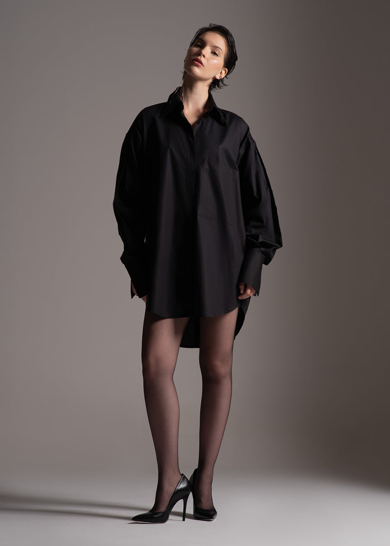 Chemise Arum preta em algodão