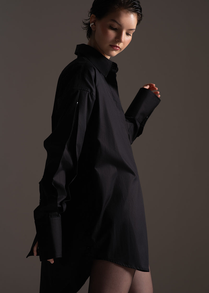 Chemise Arum preta em algodão