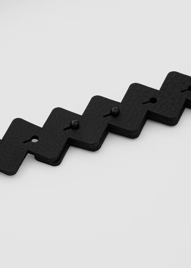 Cinto Serpent preto em couro