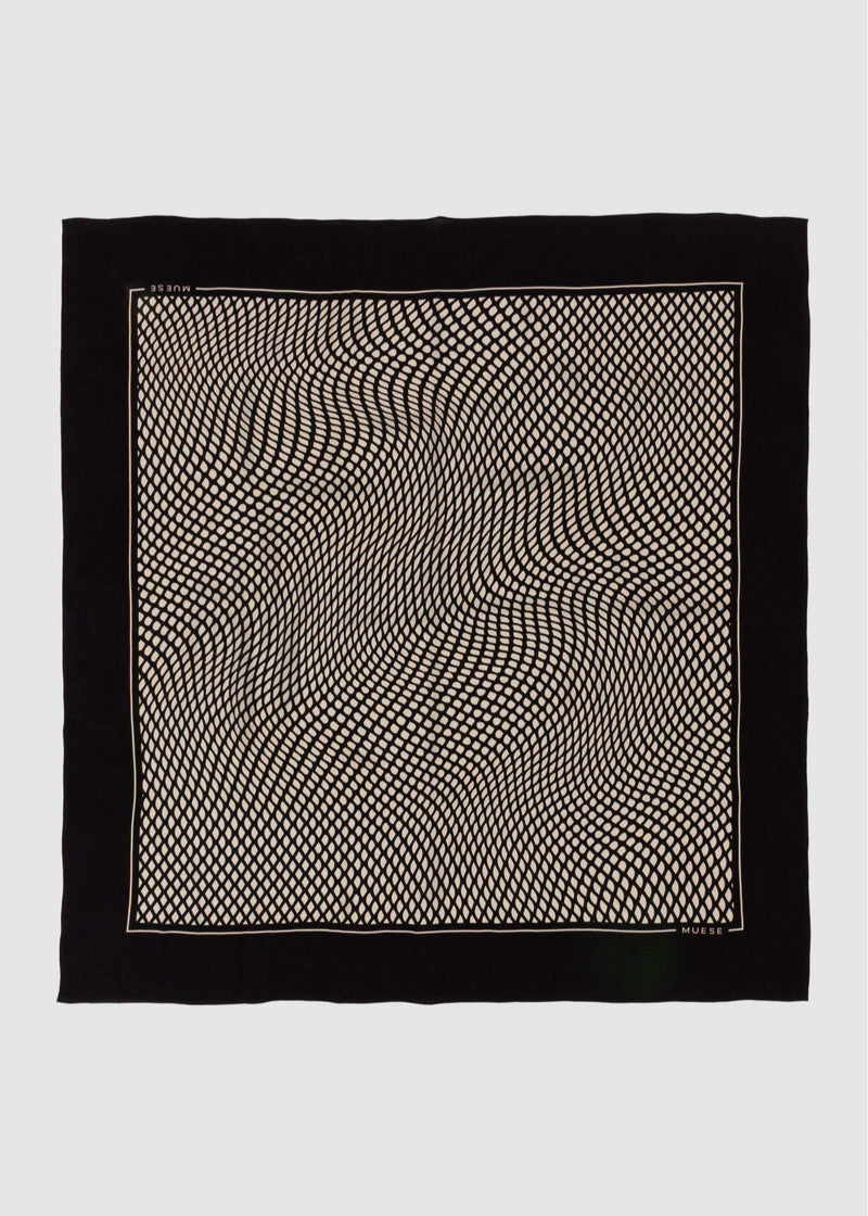 Lenço Seda Scale Marfim - Muese