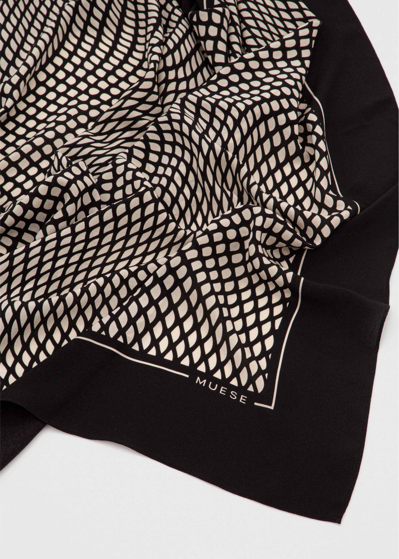 Lenço Seda Scale Marfim - Muese