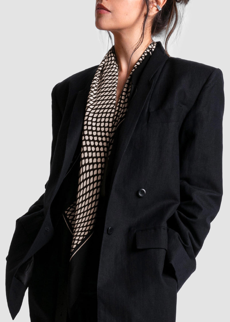 Lenço Seda Scale Marfim - Muese