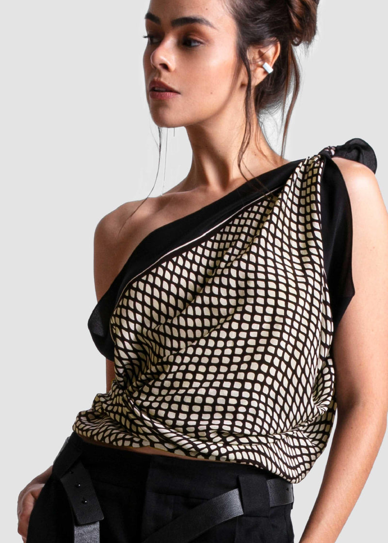 Lenço Seda Scale Marfim - Muese