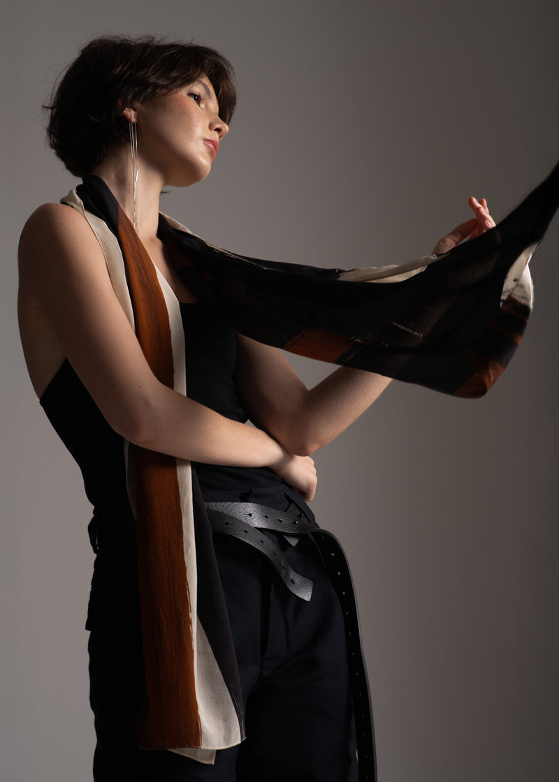 Lenço Fall arte em seda