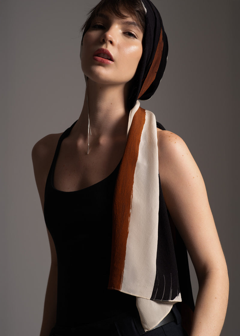 Lenço Fall arte em seda