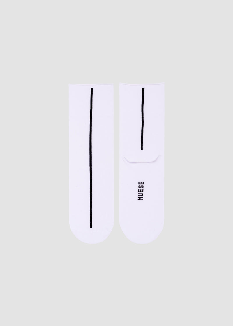 Meias Line brancas em algodão