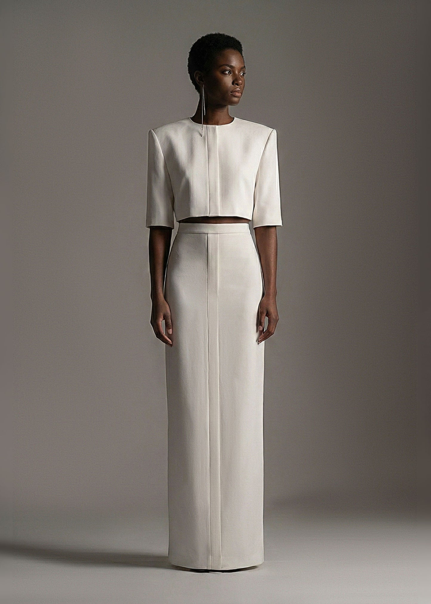 New Tux Top off-white in acetate and viscose