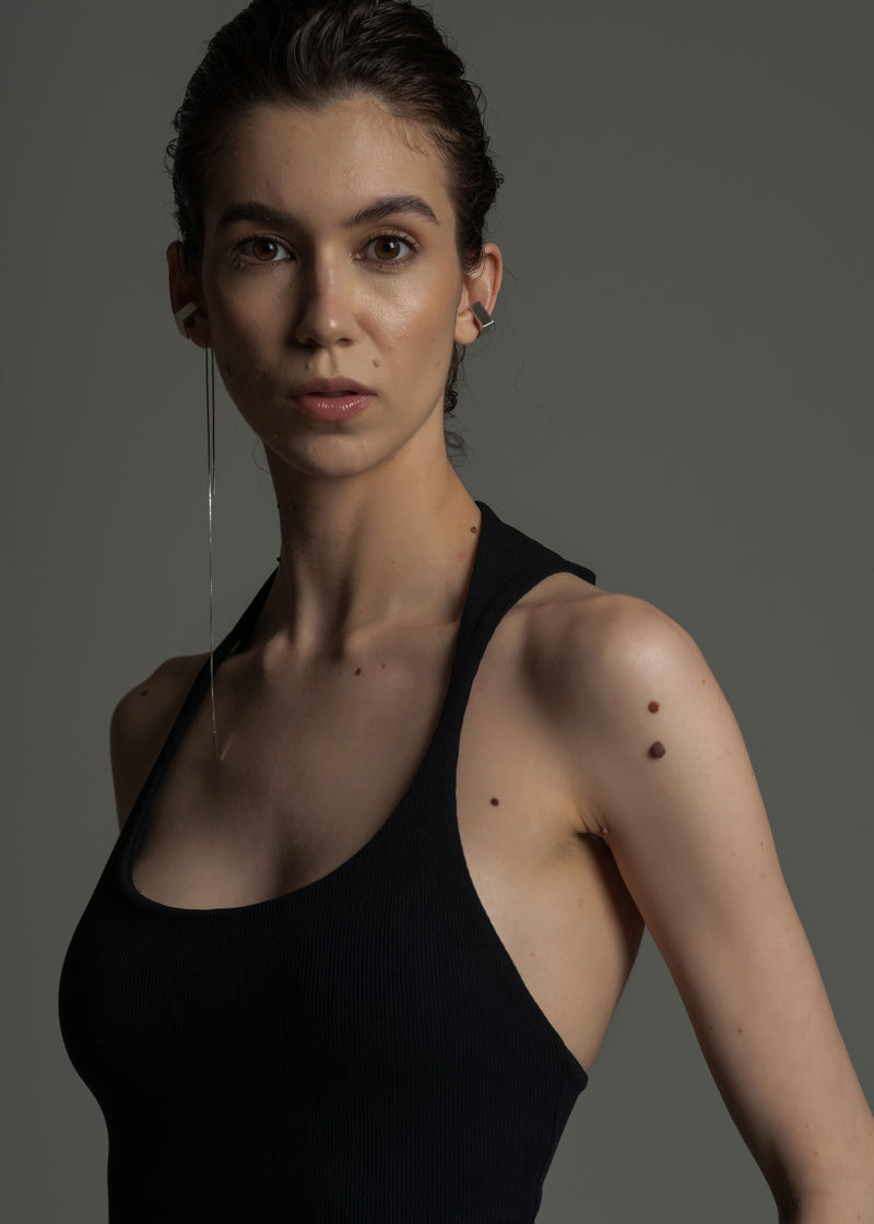 Regata Fang preta em viscose