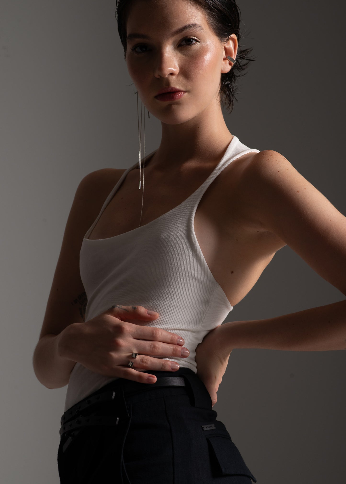 Fang Tank Top off-white in viscose