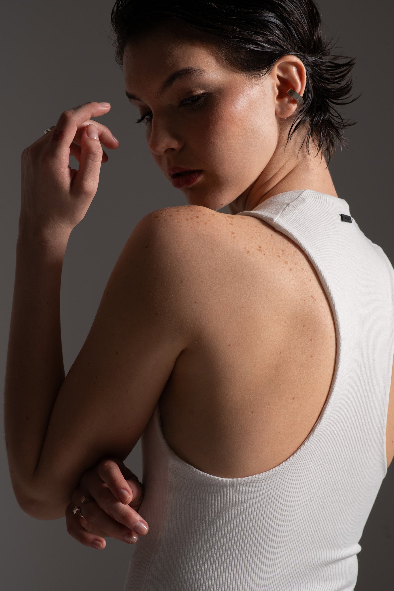 Fang Tank Top off-white in viscose