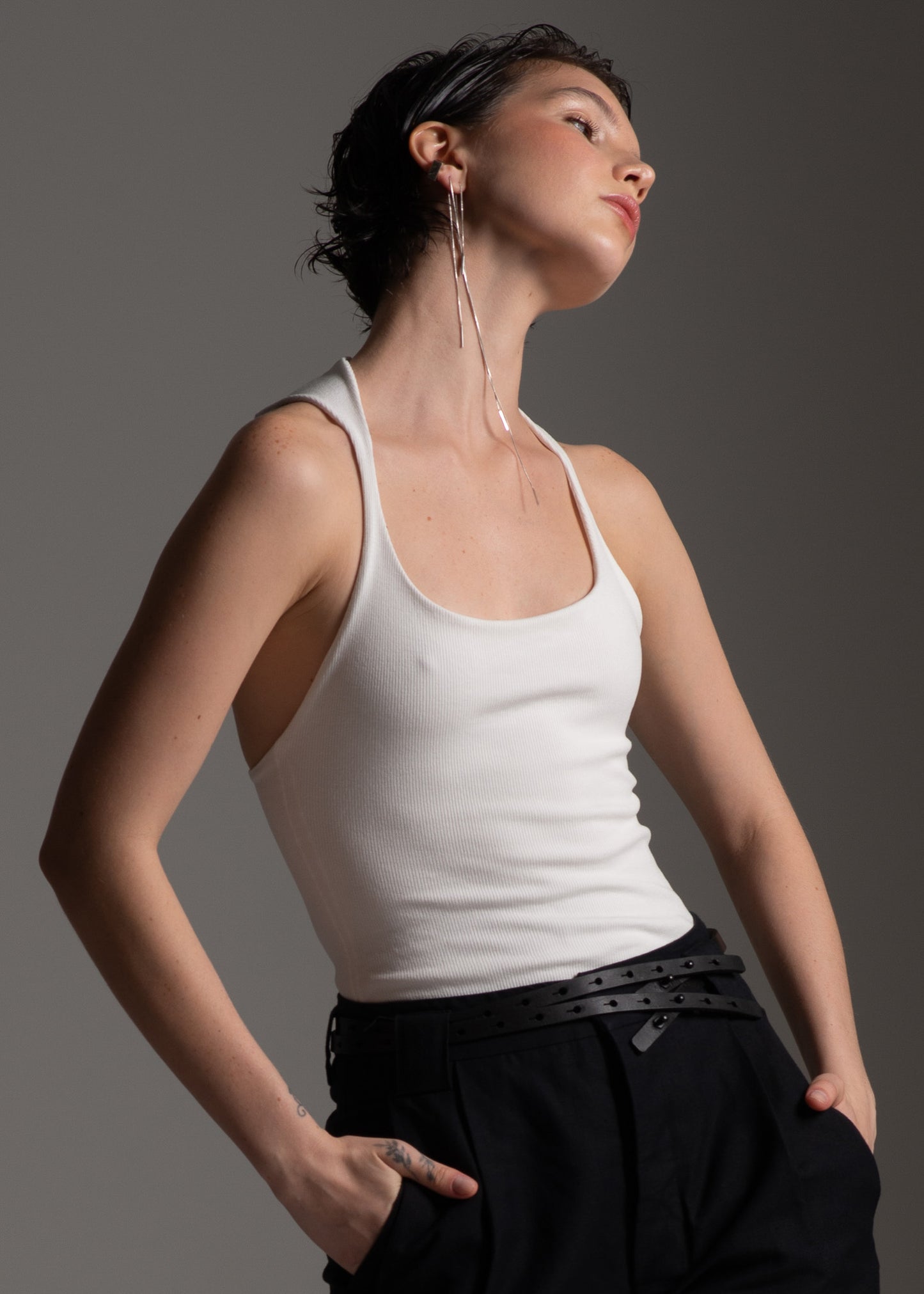 Fang Tank Top off-white in viscose