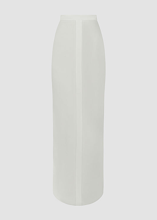 Saia New Tux off-white em acetato e viscose