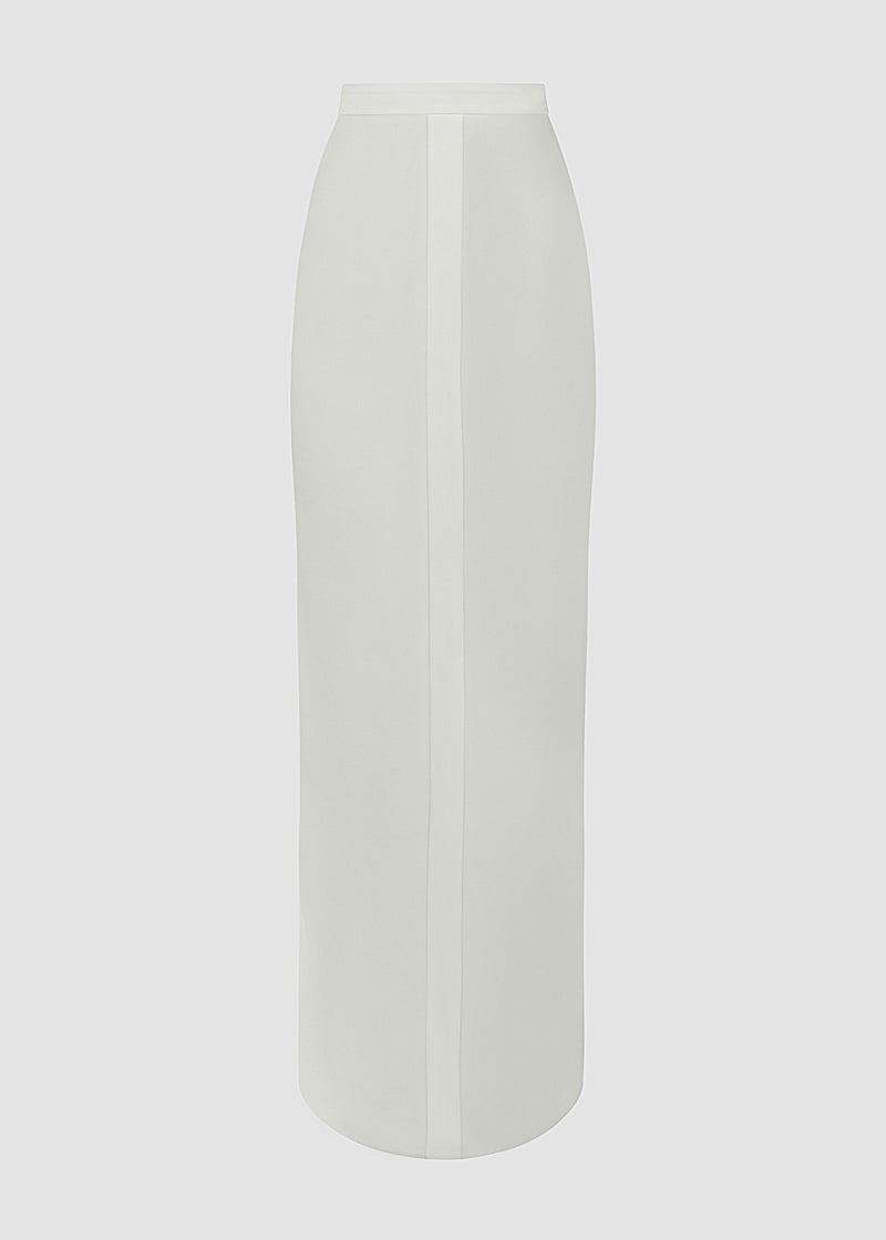 Saia New Tux off-white em acetato e viscose