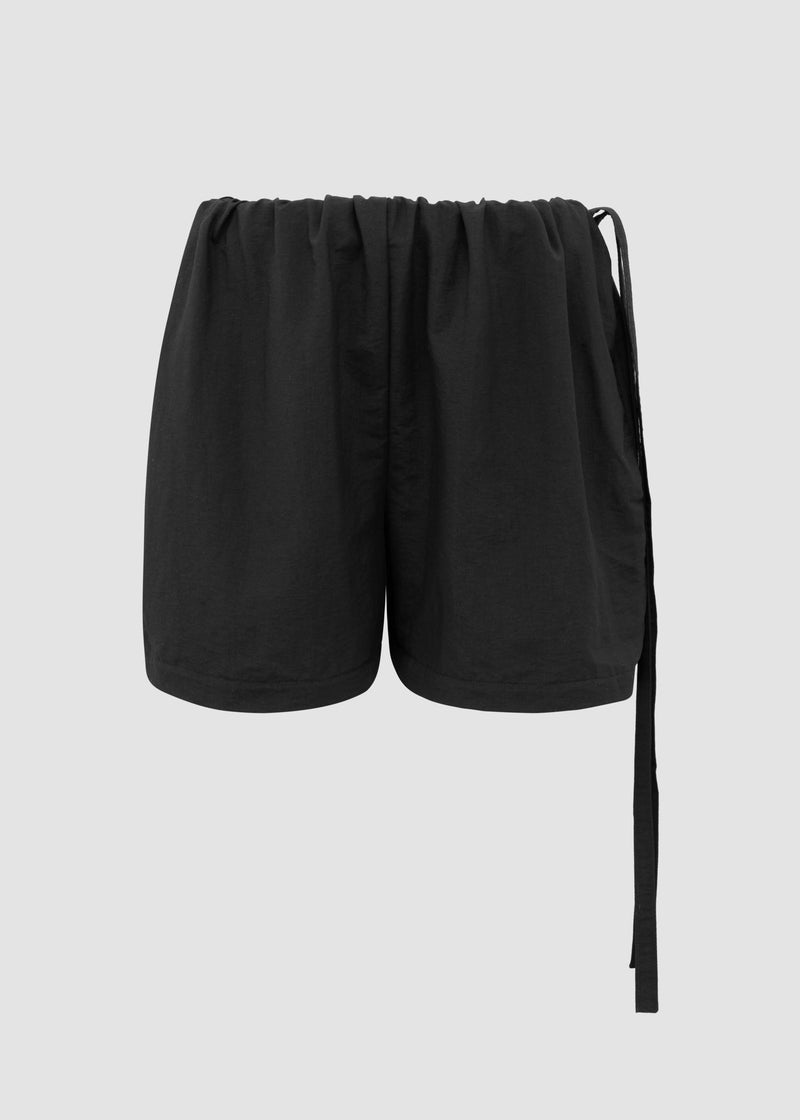 Short Roll preto em poliamida bio-d