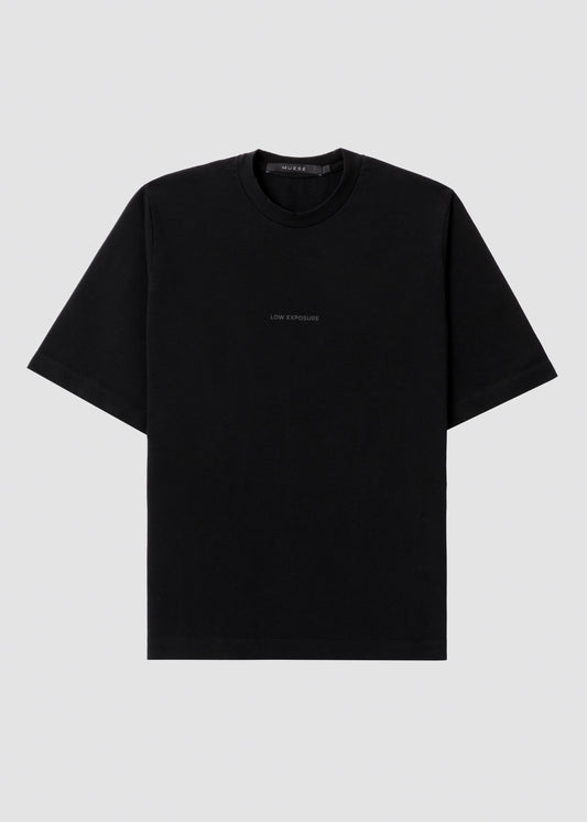 T-Shirt Low Exposure preta em algodão