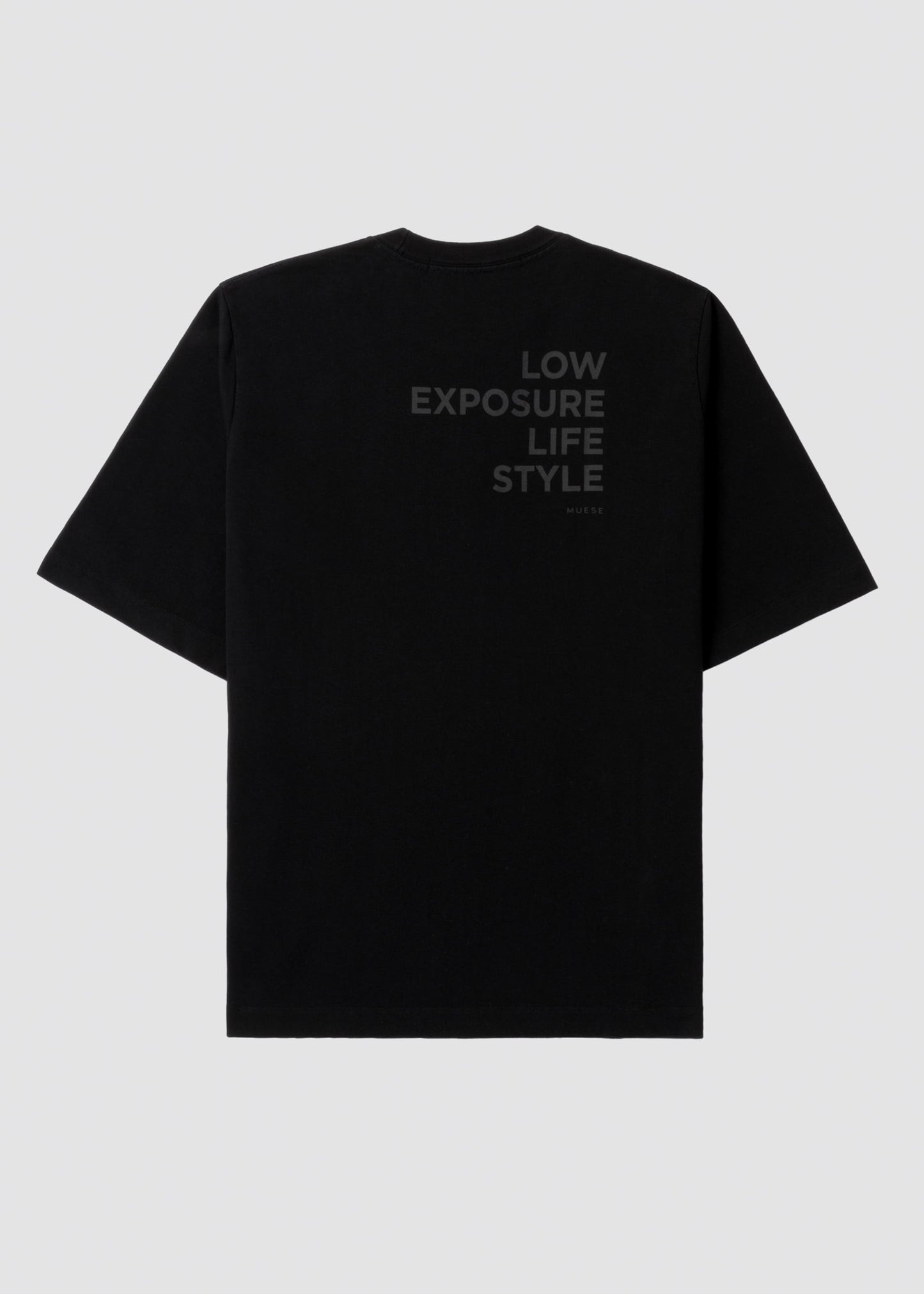 T-Shirt Low Exposure preta em algodão
