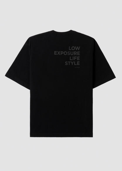T-Shirt Low Exposure preta em algodão