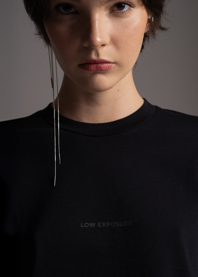 T-Shirt Low Exposure preta em algodão