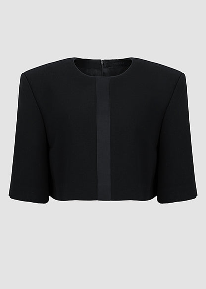 New Tux Top black in acetate and viscose