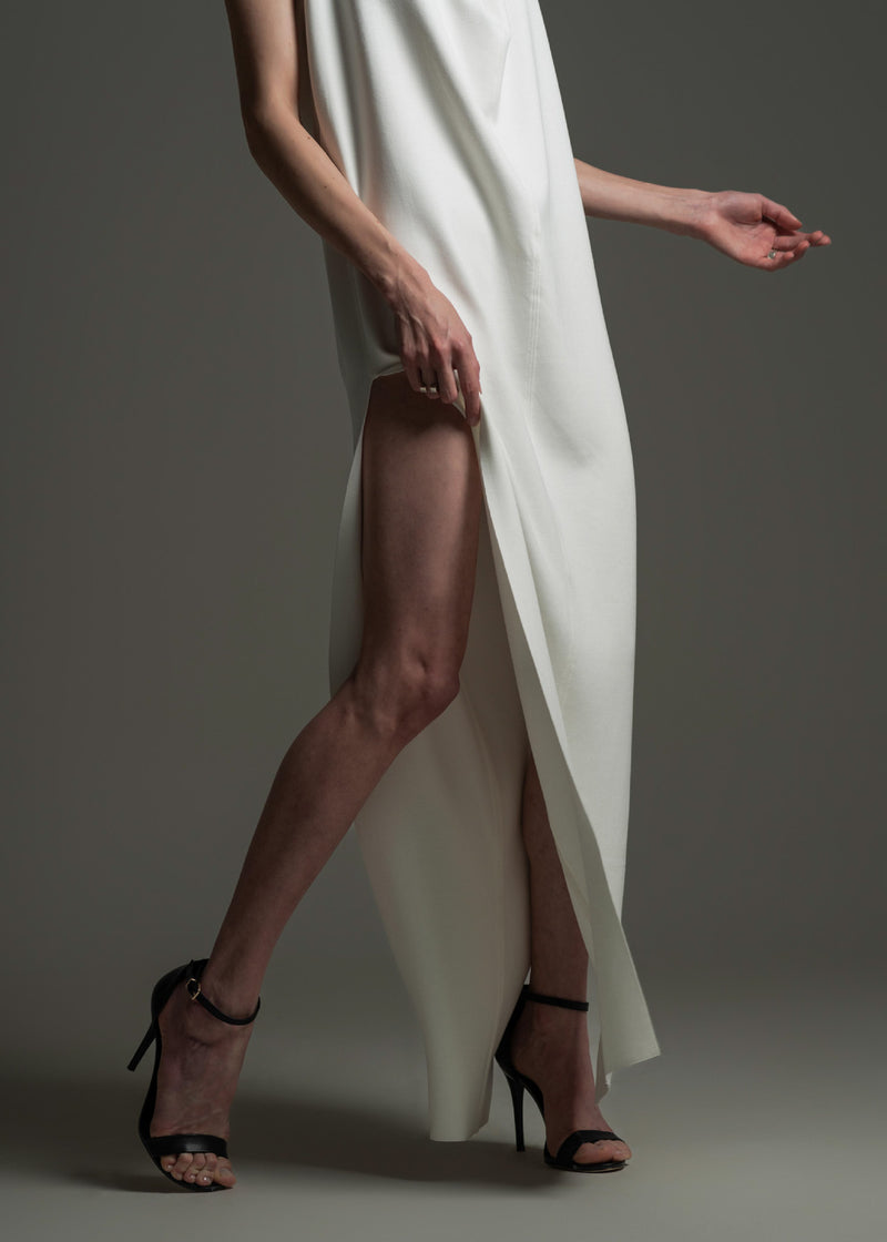 Vestido Eve off-white em viscose