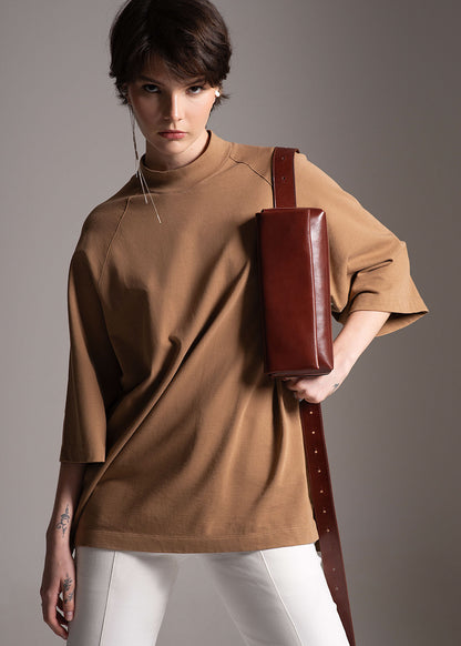 Bolsa Whisper tâmara em couro